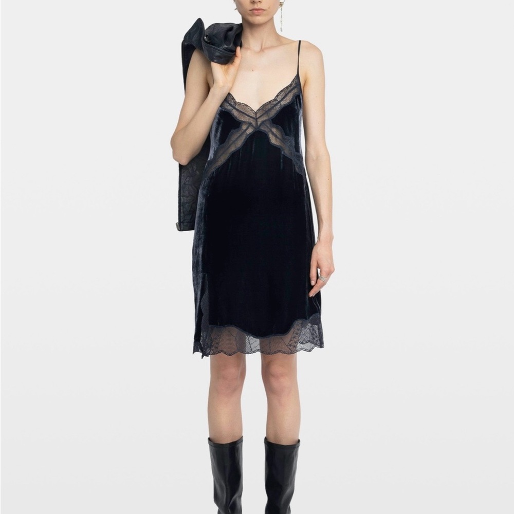 Zadig & Voltaire Rishi Velvet Slip Dress